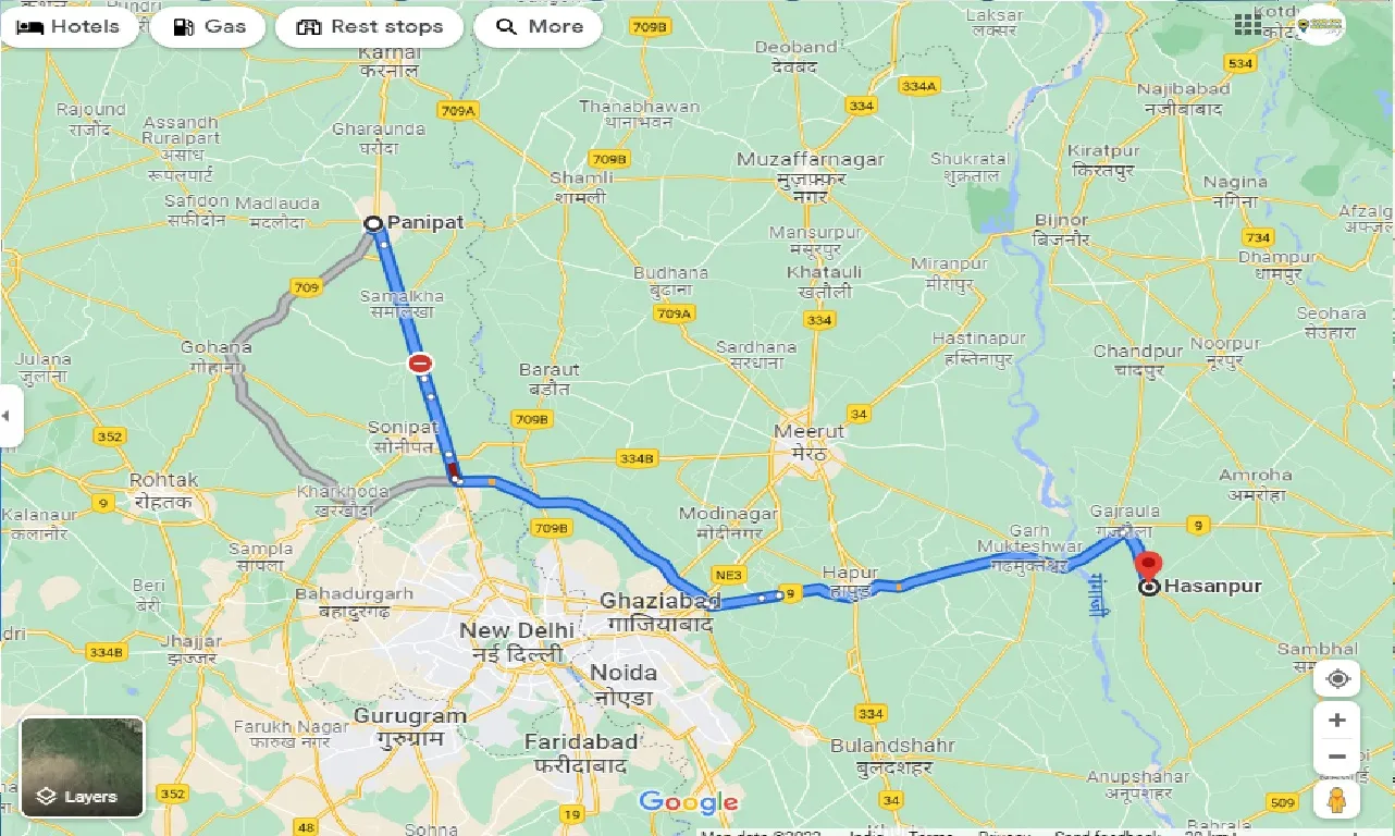 panipat-to-hasanpur-one-way