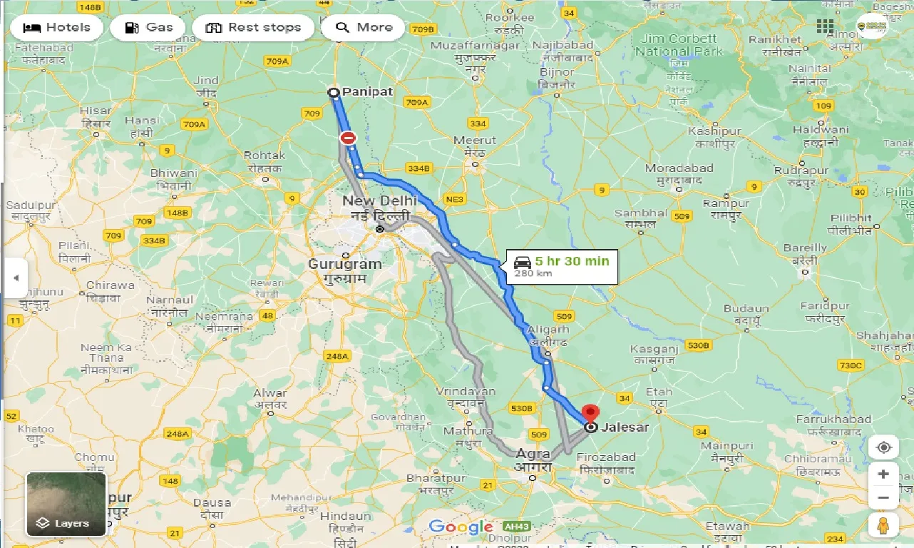 panipat-to-jalesar-one-way