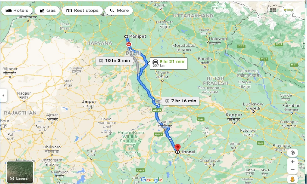 panipat-to-jhansi-taxi