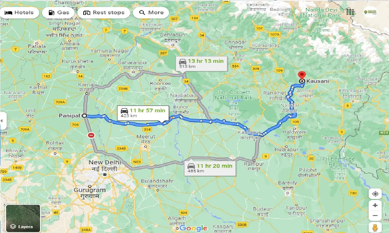 panipat-to-kausani-one-way