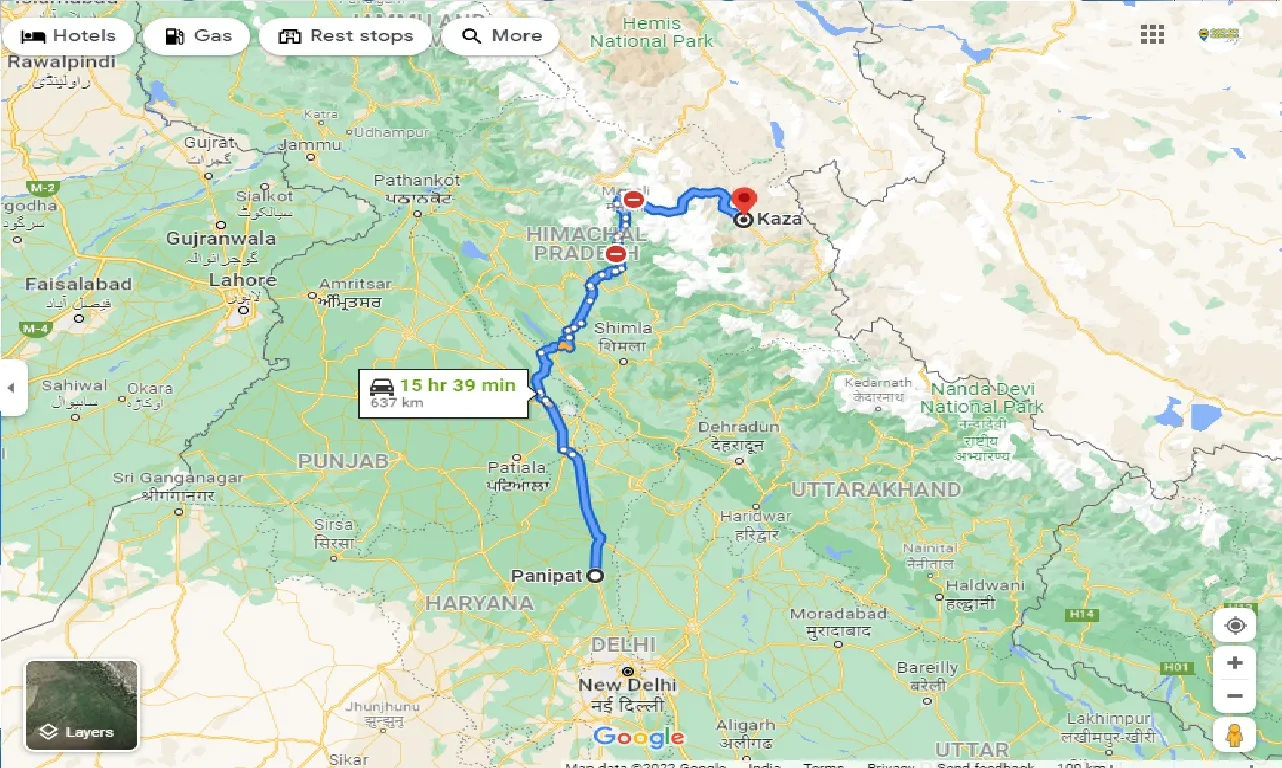 panipat-to-kaza-one-way