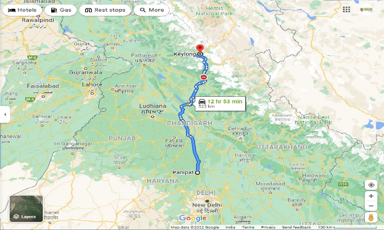 panipat-to-keylong-one-way