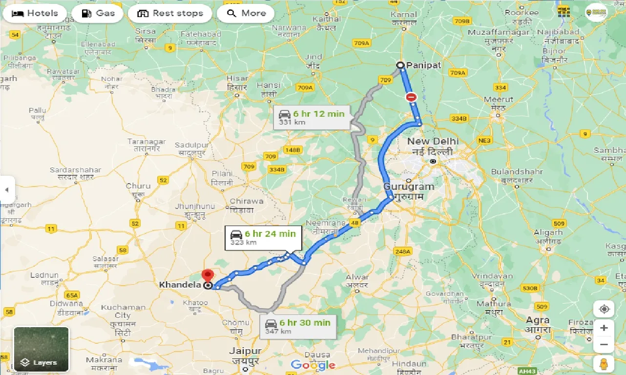 panipat-to-khandela-one-way