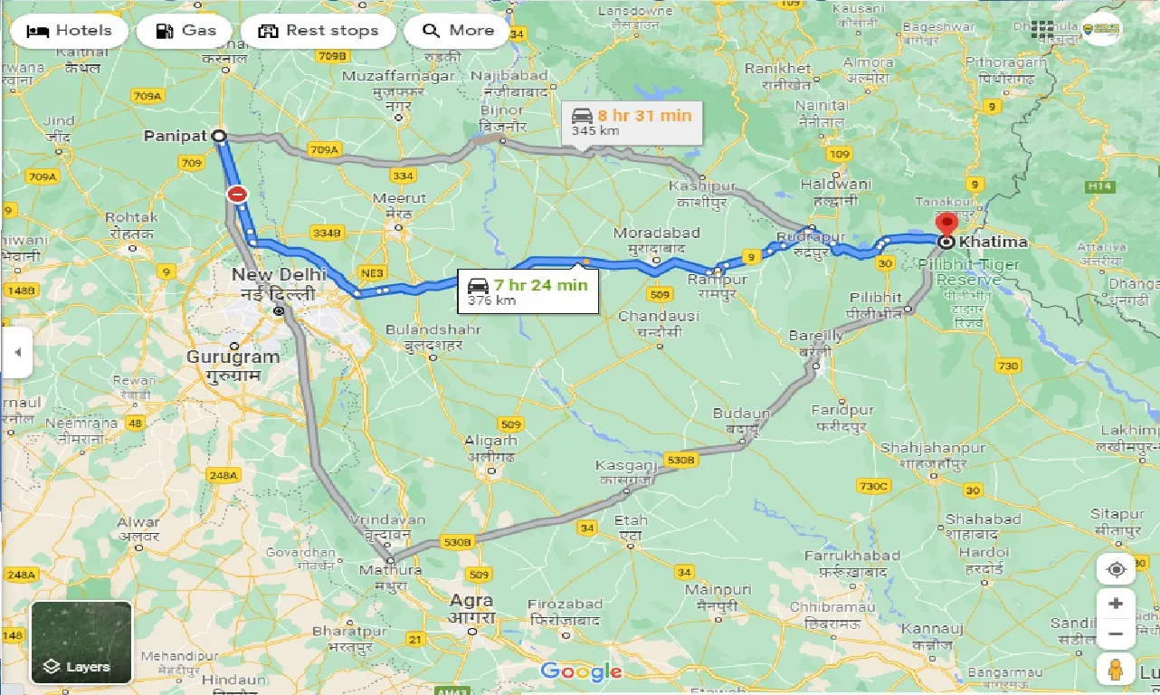 panipat-to-khatima-one-way