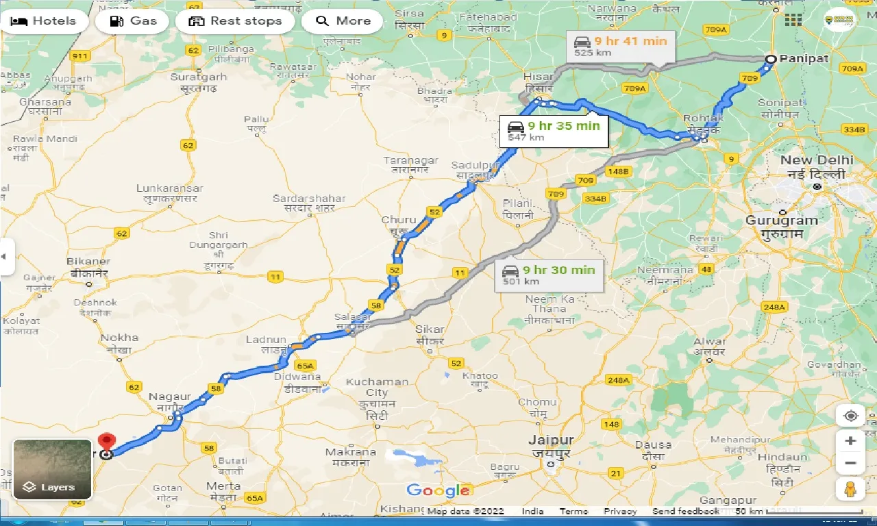 panipat-to-khimsar-one-way