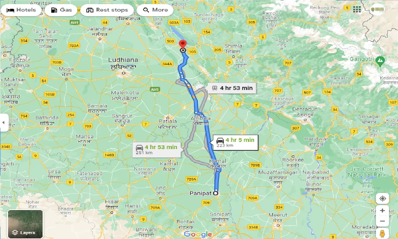 panipat-to-kiratpur-taxi
