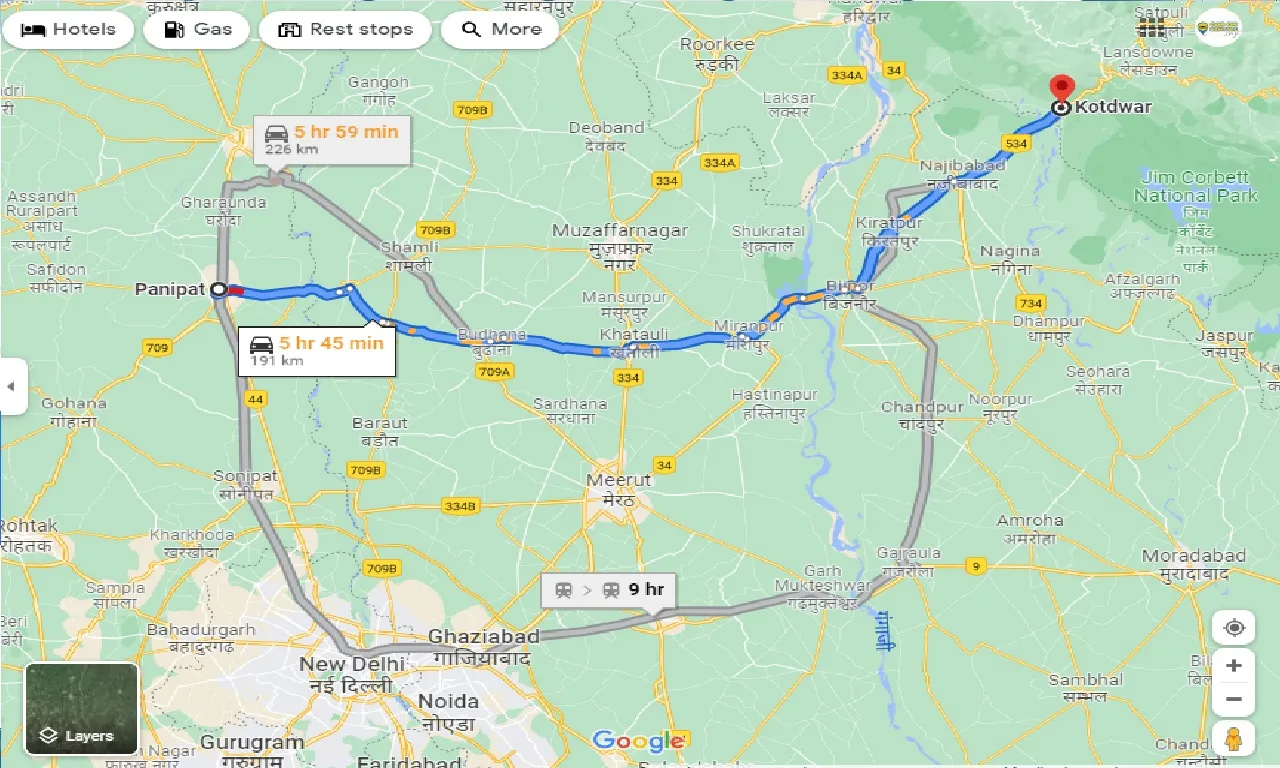 panipat-to-kotdwara-one-way