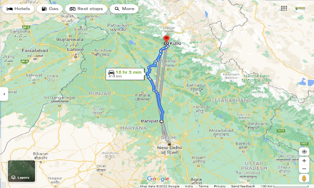 panipat-to-kullu-one-way