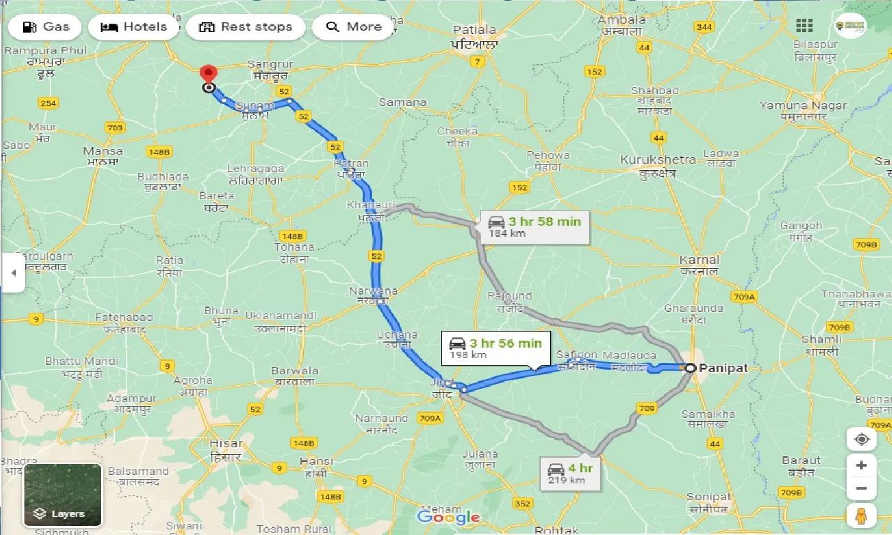 panipat-to-longowal-one-way