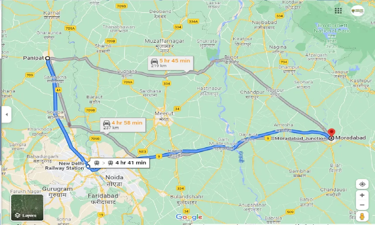 panipat-to-moradabad-one-way