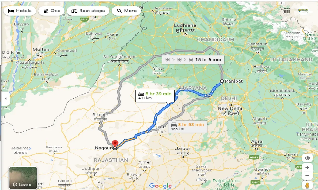 panipat-to-nagaur-one-way