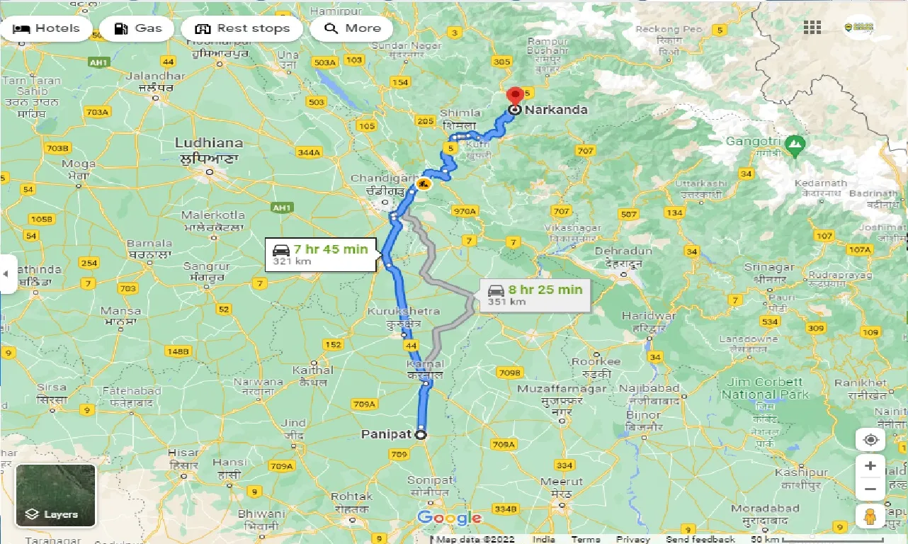 panipat-to-narkanda-one-way