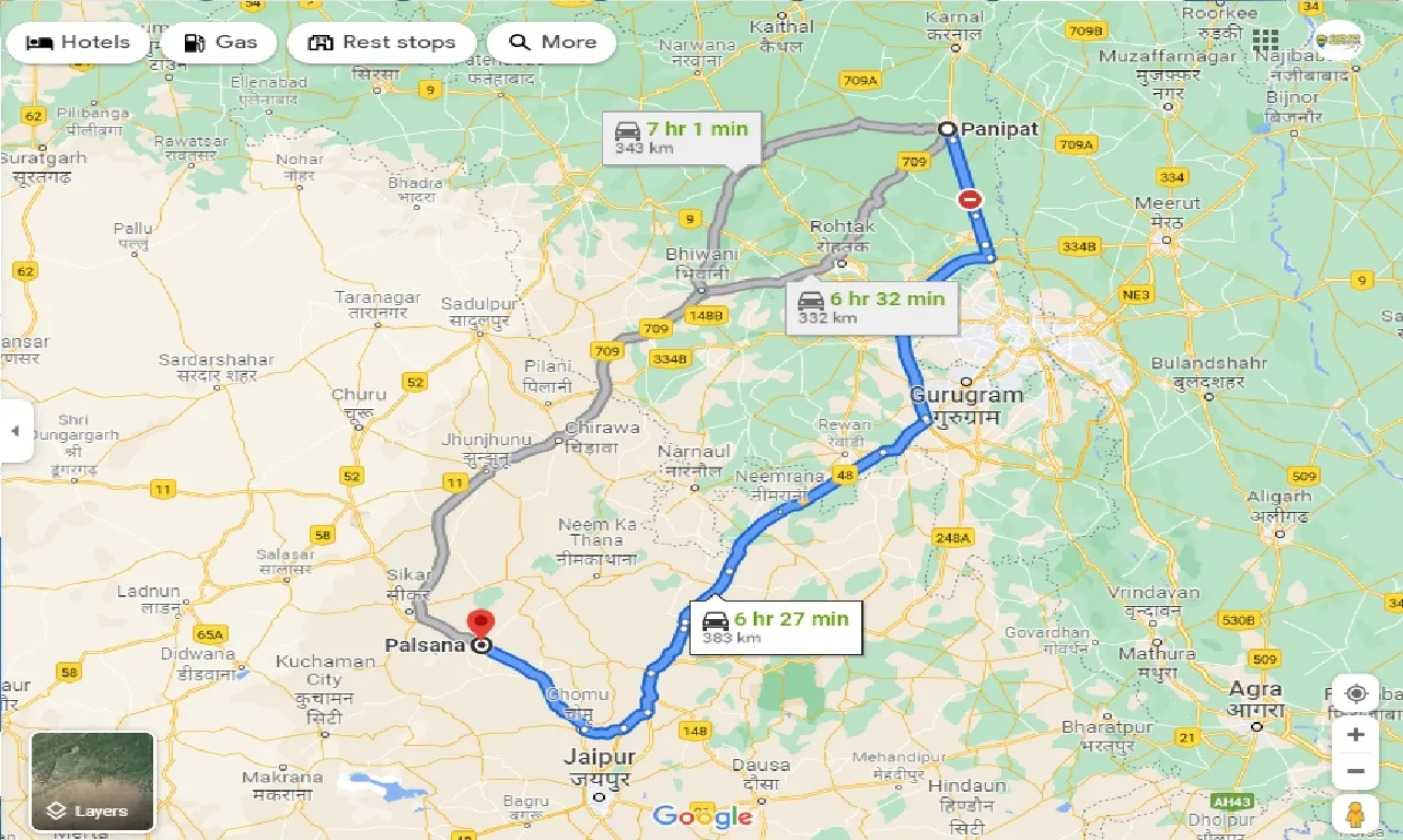 panipat-to-palsana-taxi