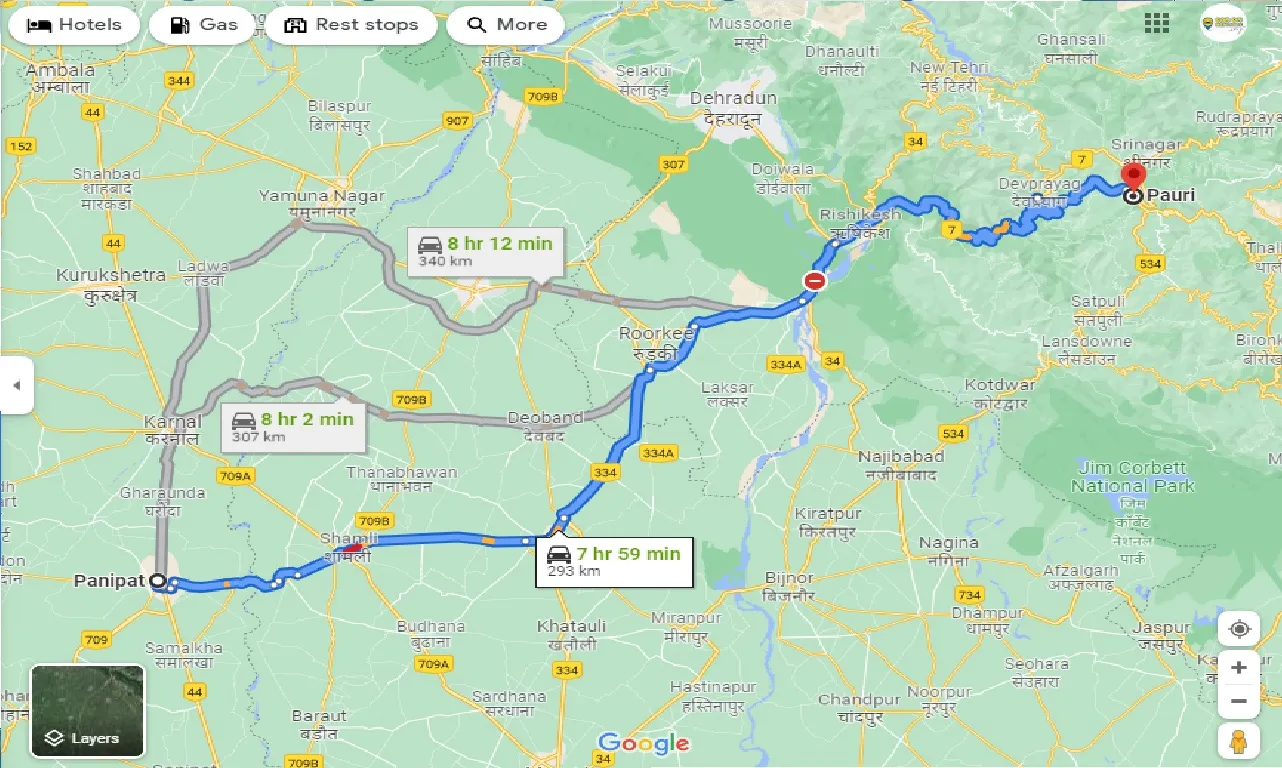 panipat-to-pauri-one-way