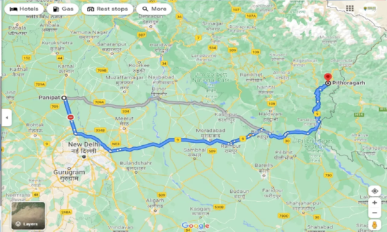 panipat-to-pithoragarh-taxi