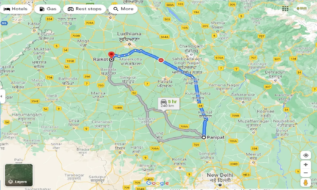 panipat-to-raikot-taxi