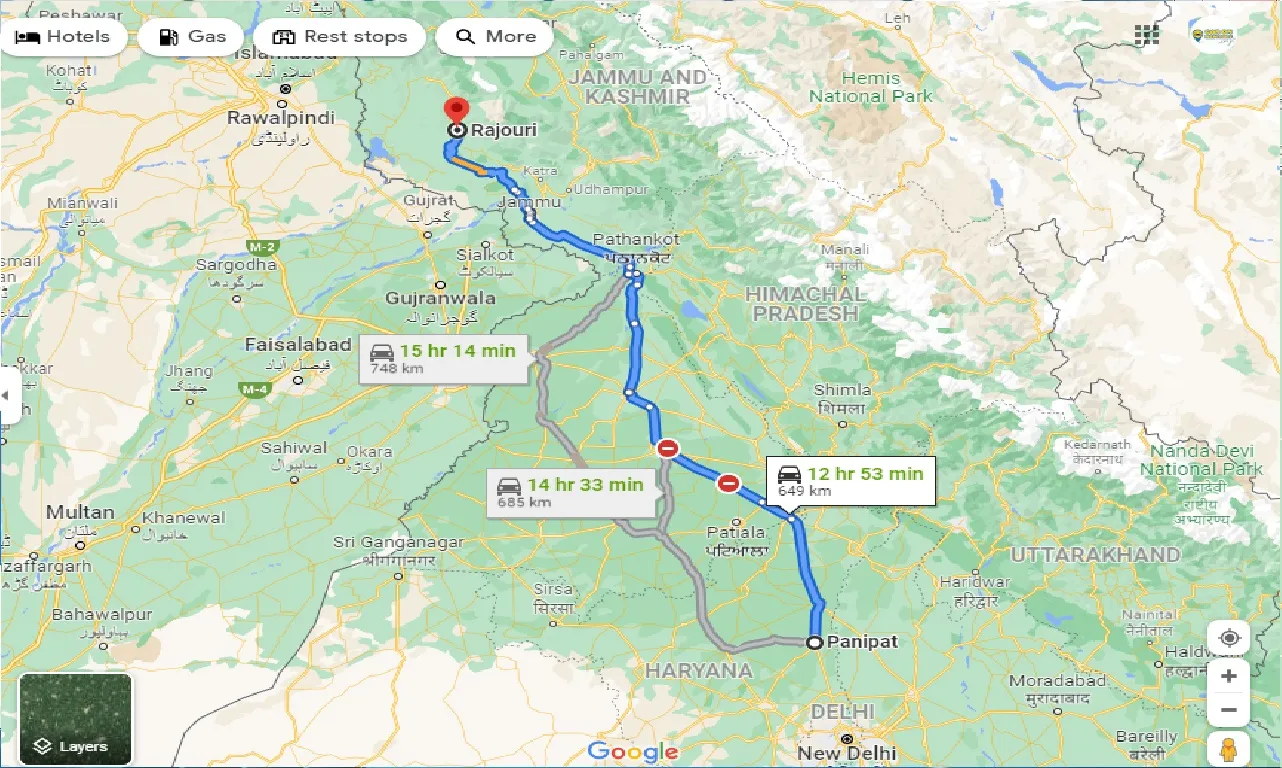 panipat-to-rajouri-one-way