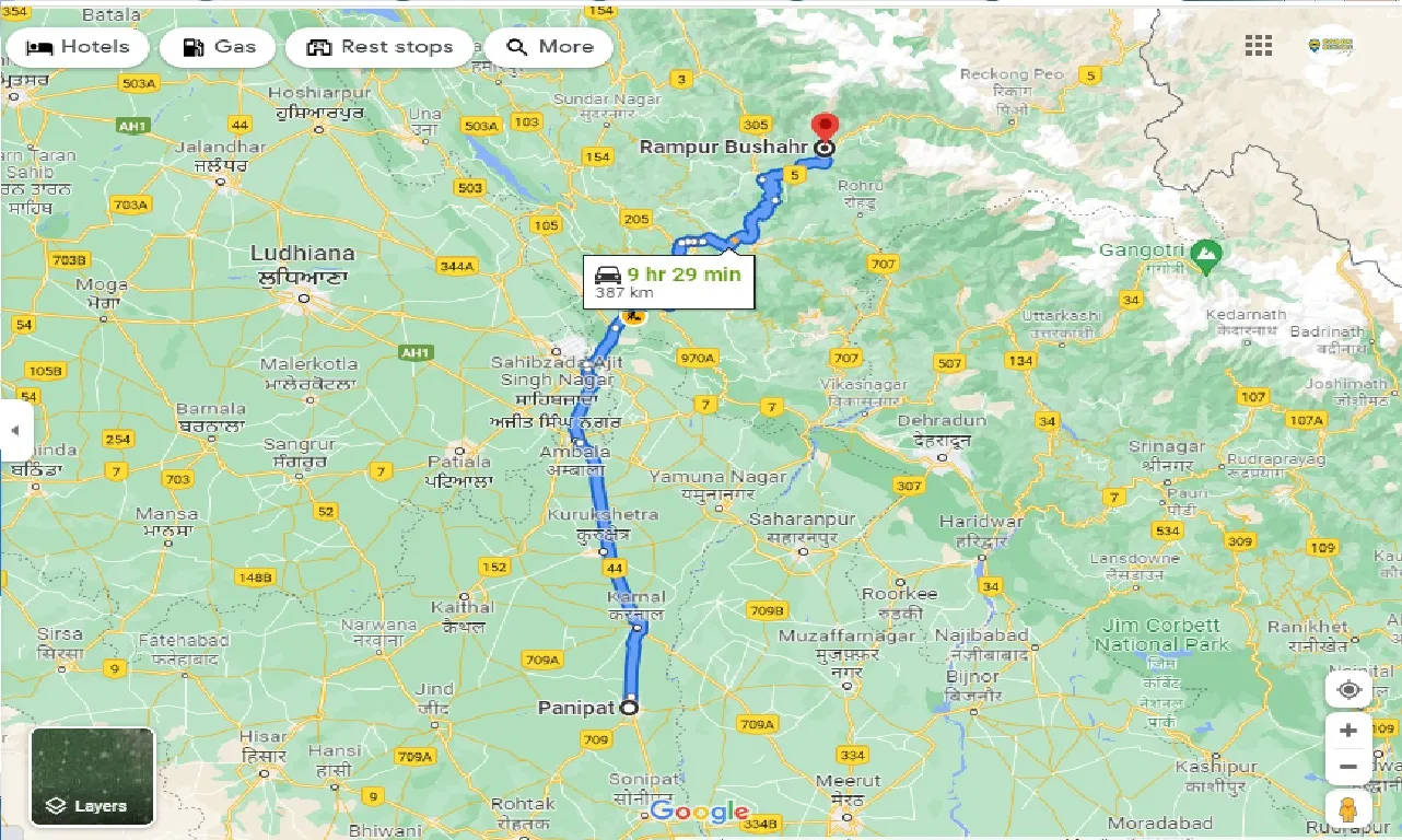 panipat-to-rampur-bushahr-taxi