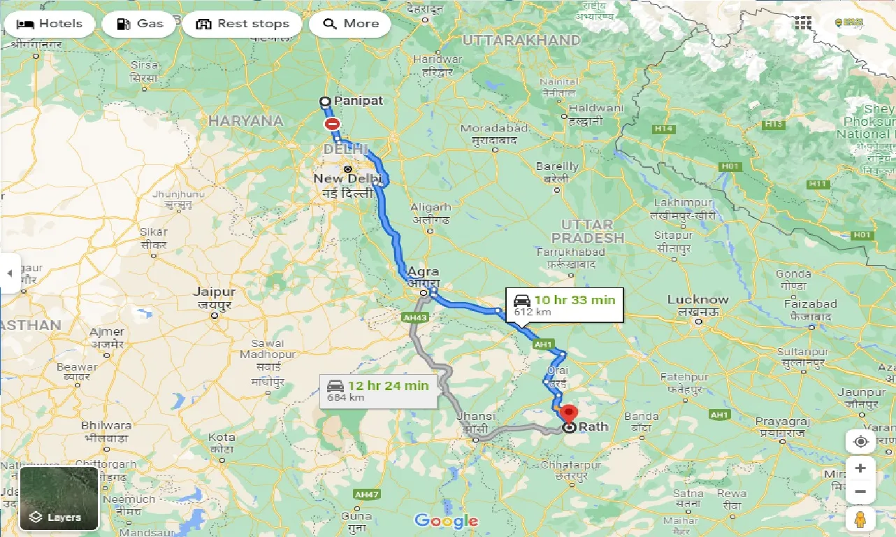 panipat-to-rath-one-way