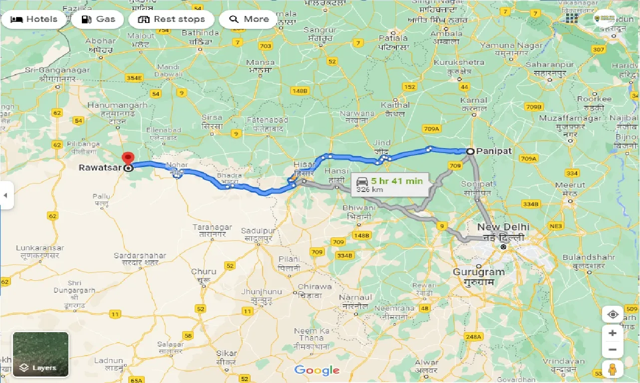 panipat-to-rawatsar-one-way