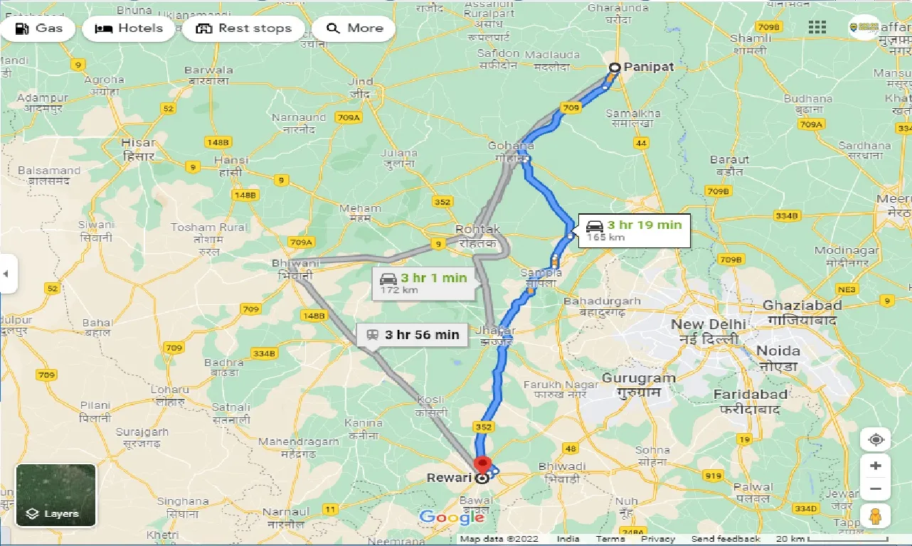 panipat-to-rewari-one-way