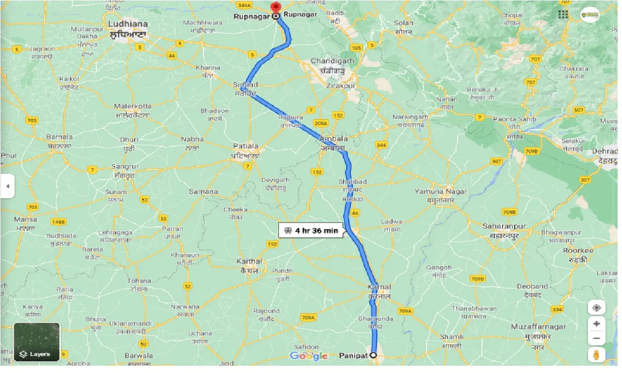 panipat-to-ropar-round-trip