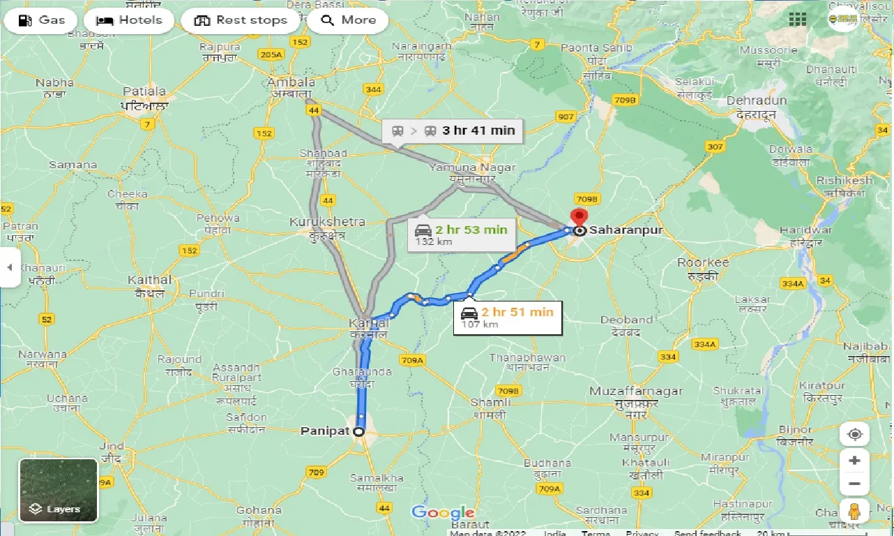 panipat-to-saharanpur-one-way