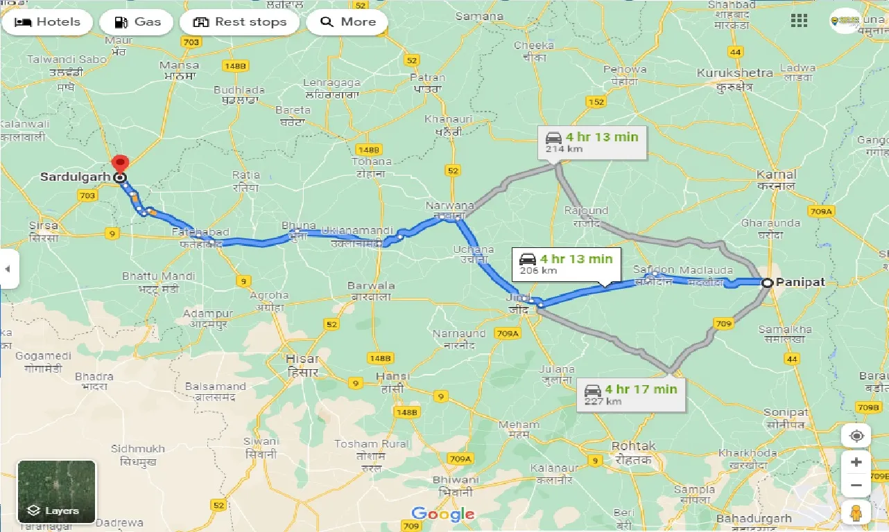 panipat-to-sardulgarh-one-way