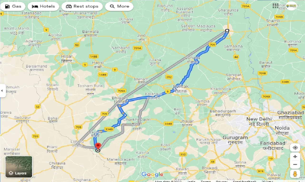 panipat-to-satnali-one-way
