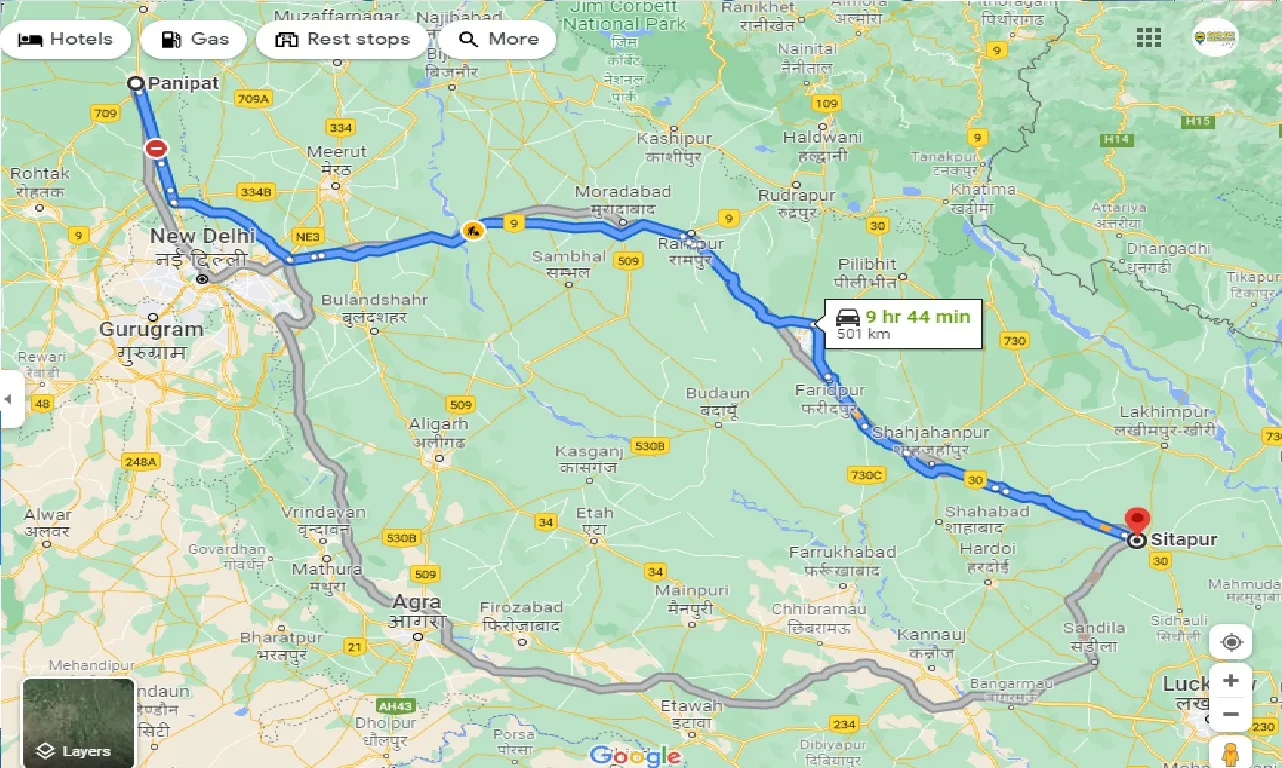 panipat-to-sitapur-one-way