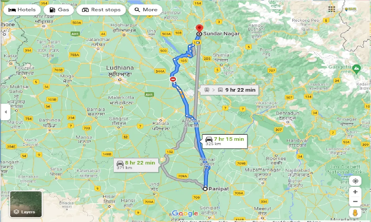 panipat-to-sunder-nagar-one-way