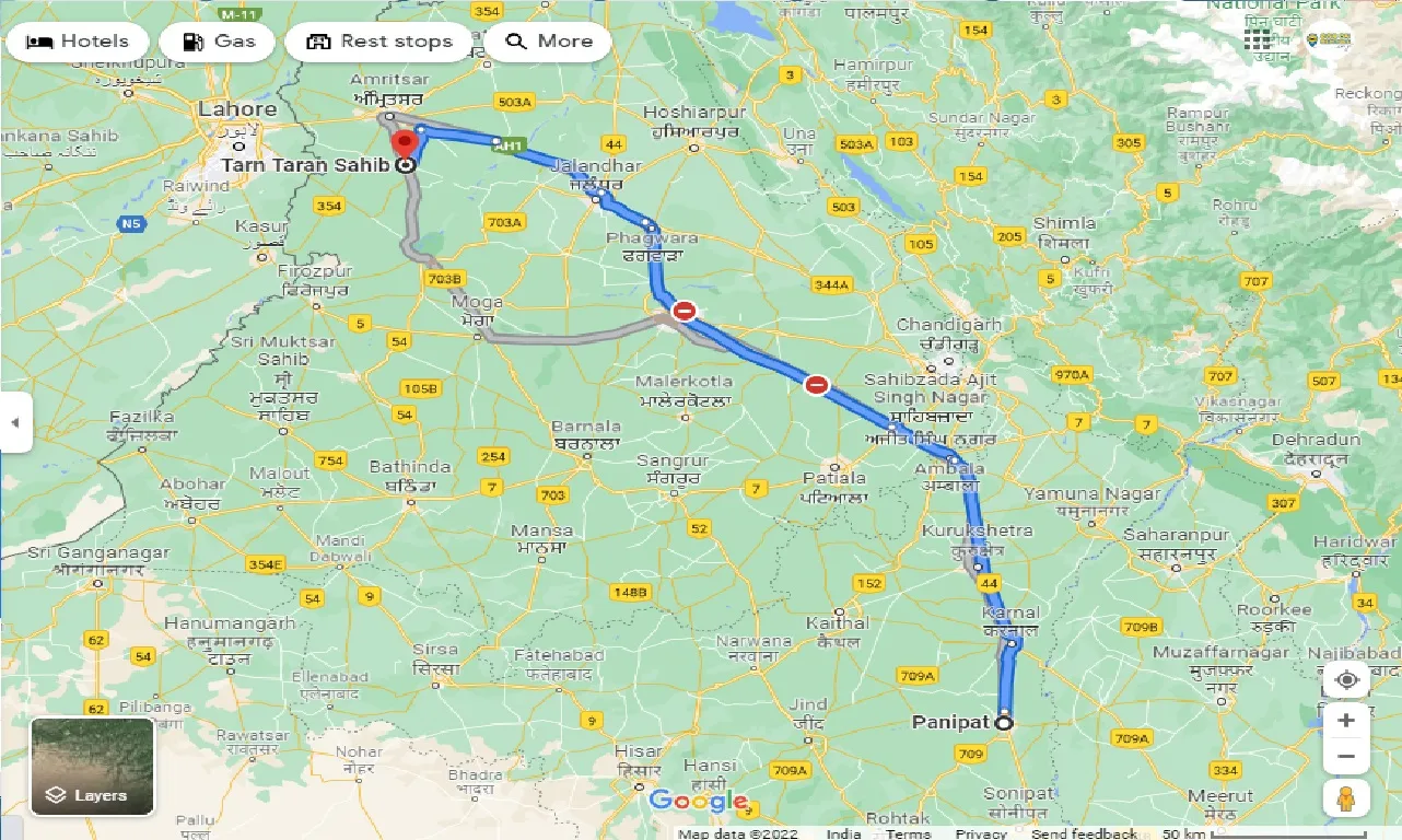 panipat-to-tarn-taran-sahib-one-way