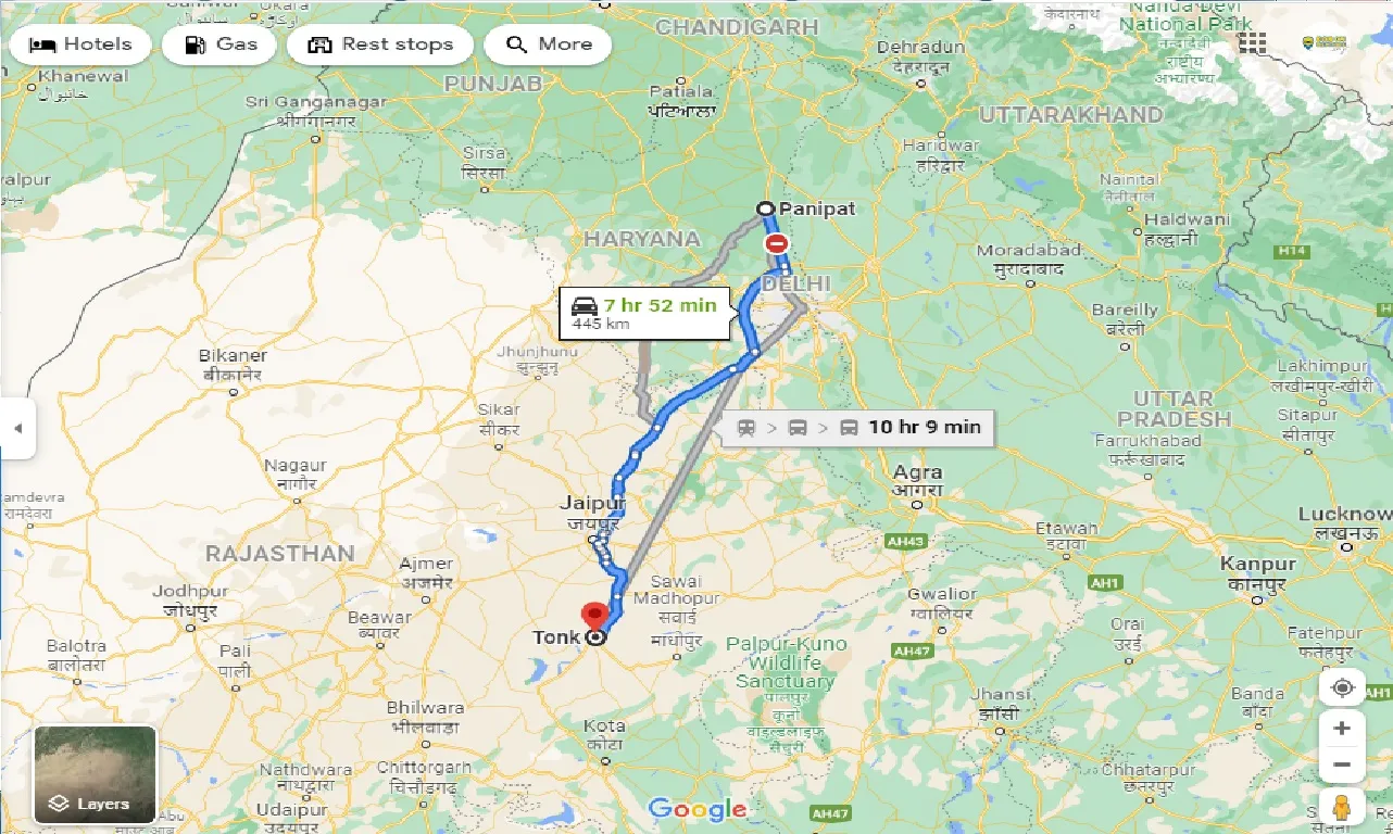 panipat-to-tonk-one-way