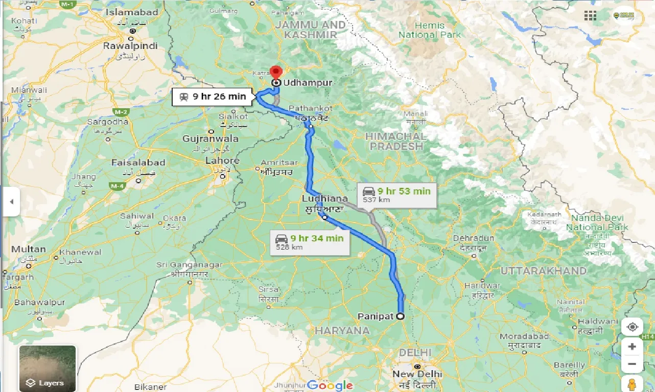 panipat-to-udhampur-one-way