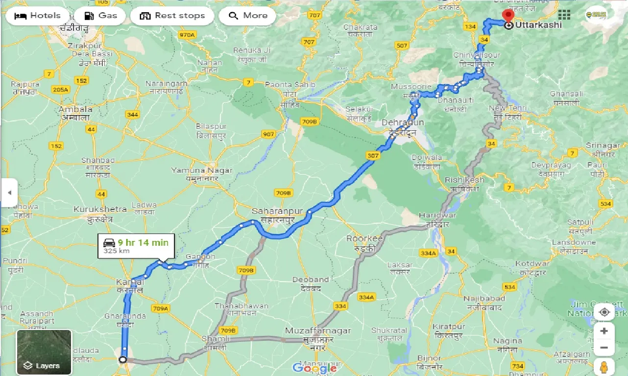 panipat-to-uttarkashi-one-way