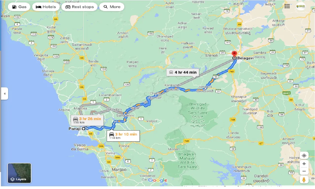 panjim-to-belgaum-round-trip