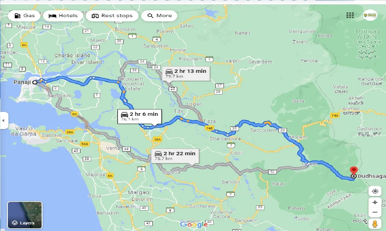 panjim-to-dudhsagar-one-way
