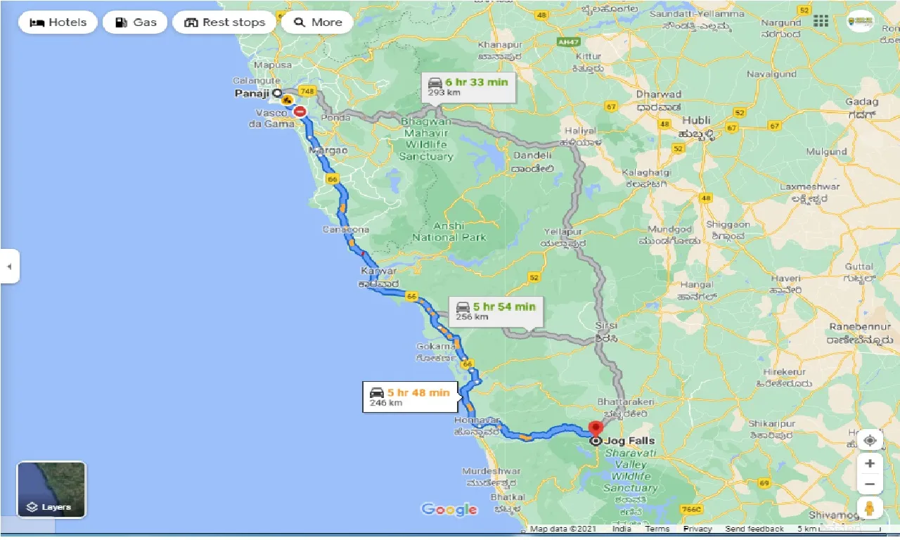 panjim-to-jog-falls-one-way