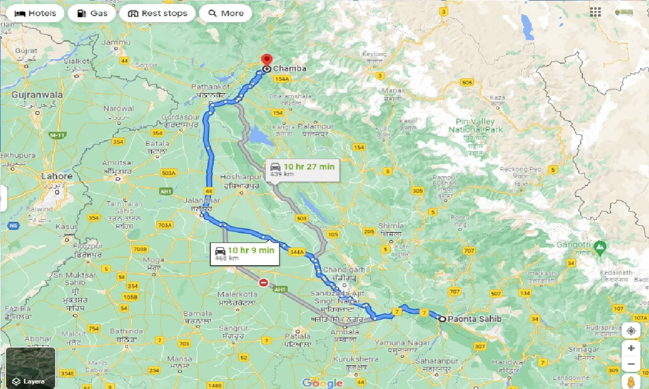 paonta-sahib-to-chamba-hp-taxi