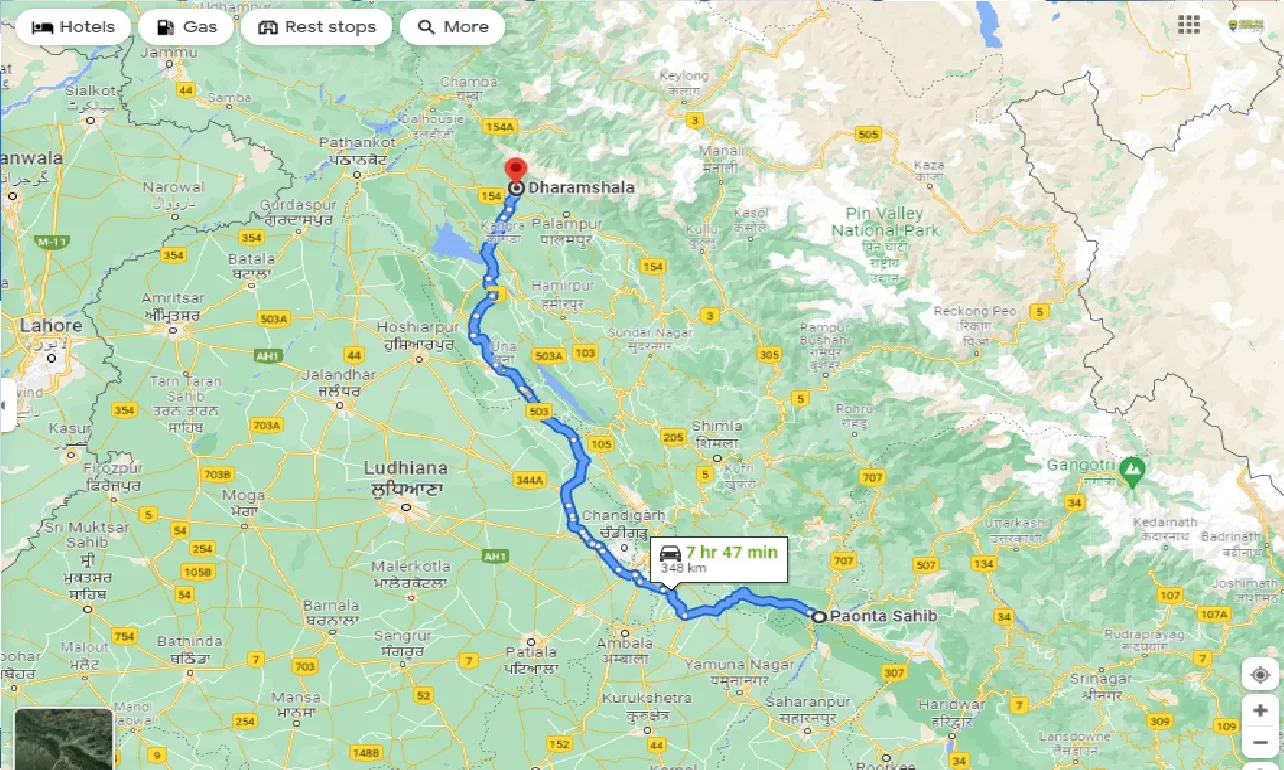 paonta-sahib-to-dharamshala-one-way