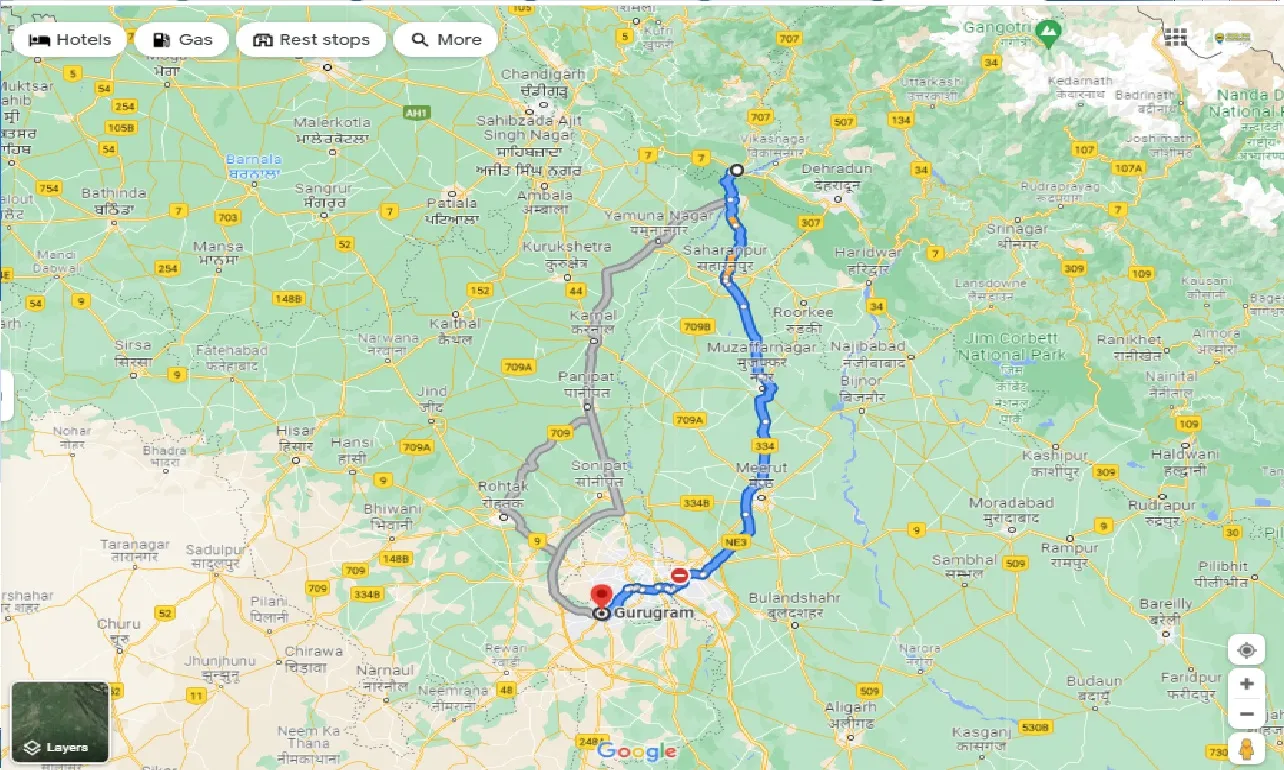 paonta-sahib-to-gurgaon-taxi