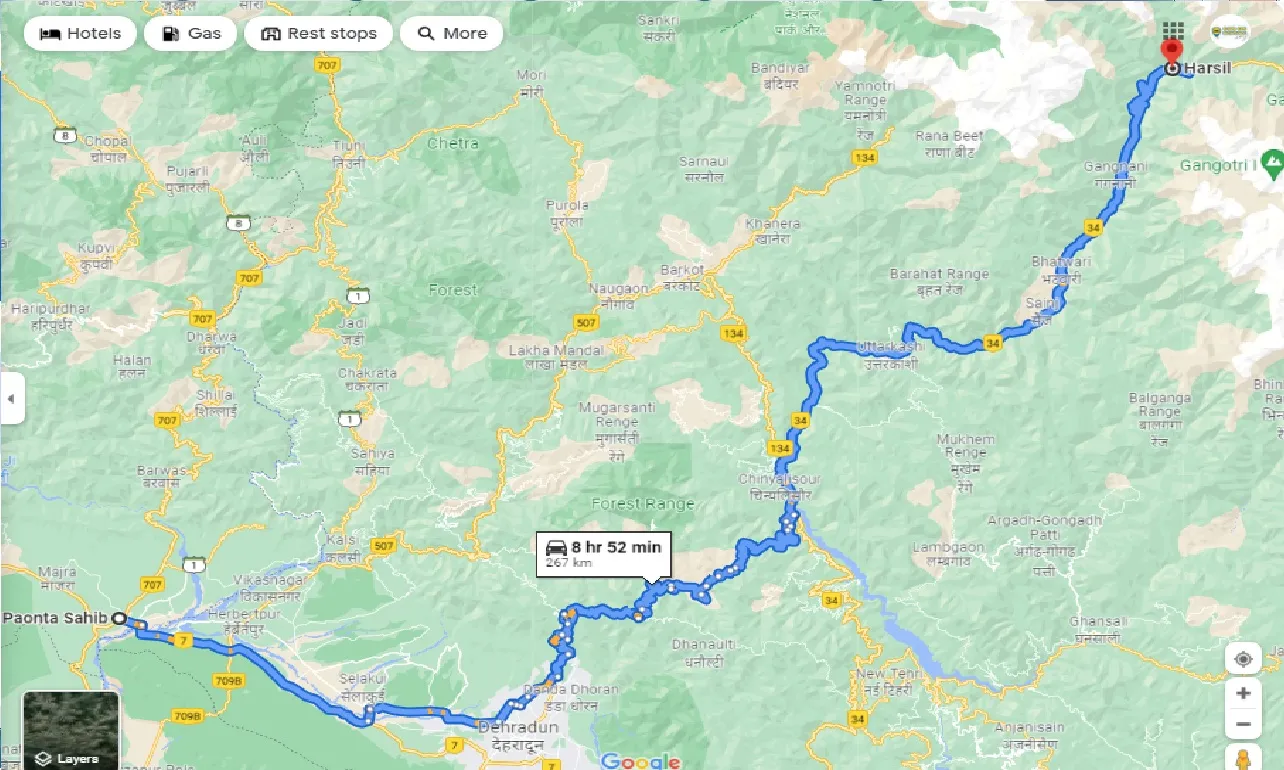 paonta-sahib-to-harsil-one-way