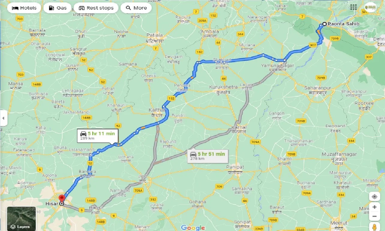 paonta-sahib-to-hisar-one-way