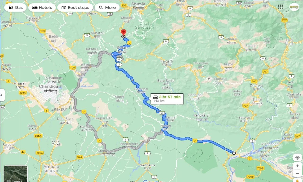 paonta-sahib-to-kandaghat-one-way