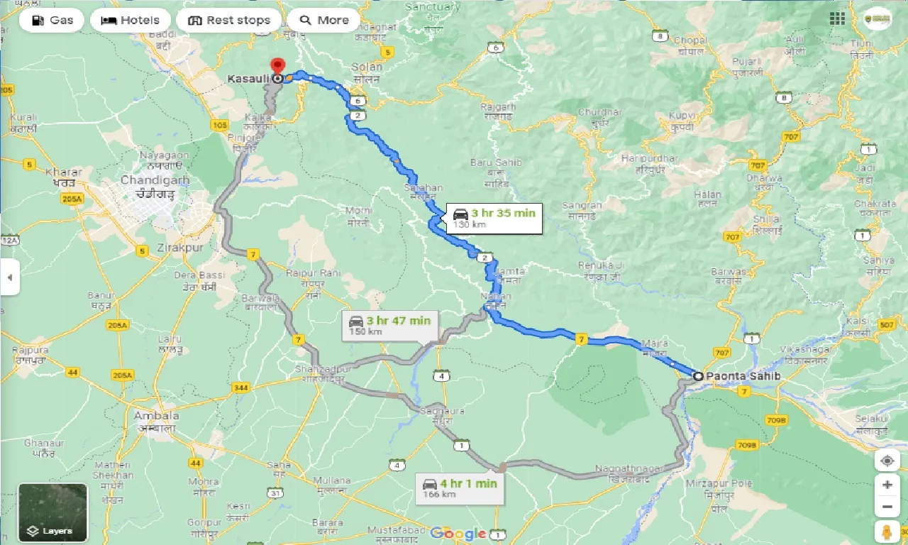 paonta-sahib-to-kasauli-taxi