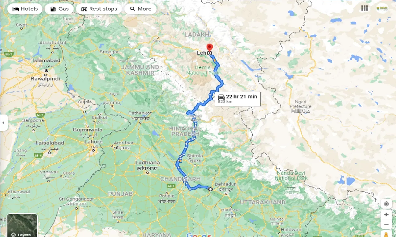 paonta-sahib-to-leh-one-way