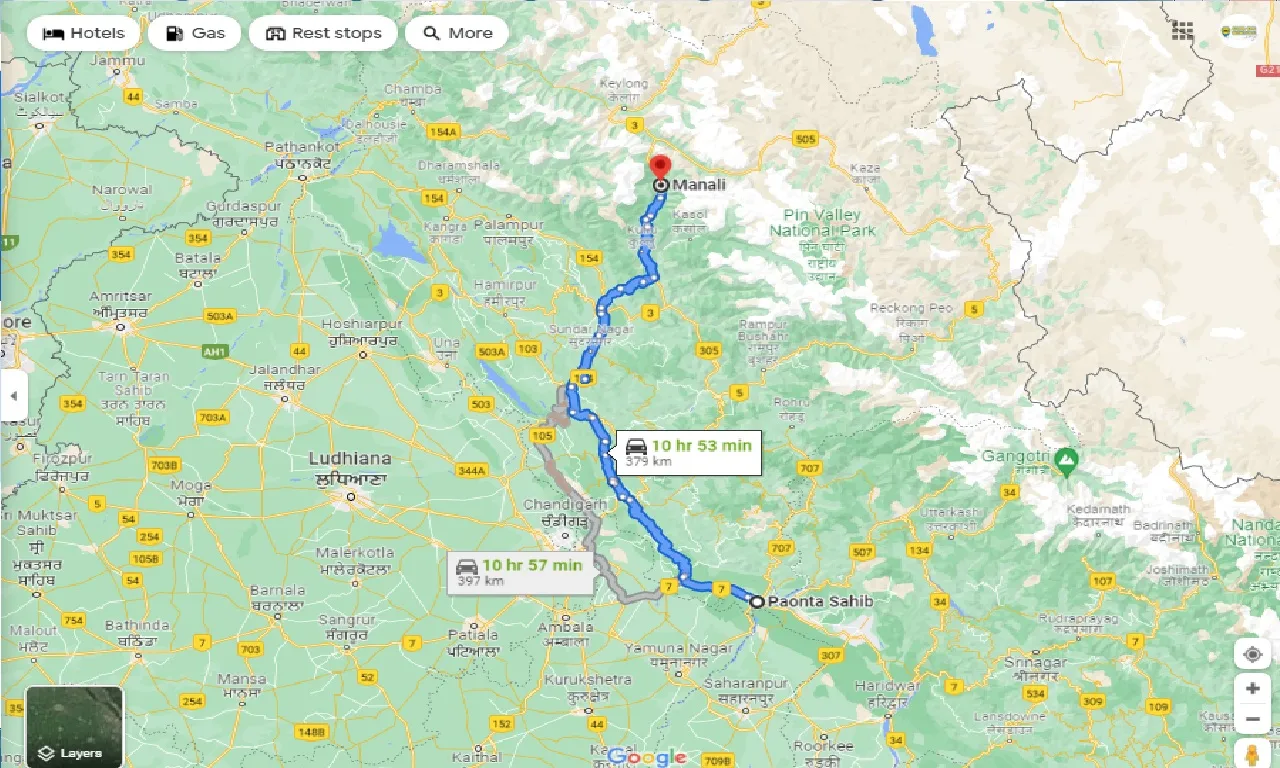 paonta-sahib-to-manali-one-way