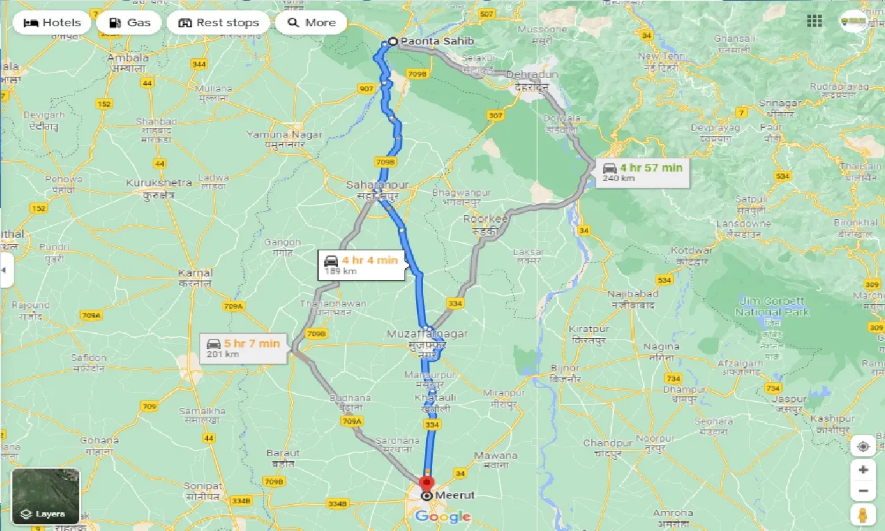 paonta-sahib-to-meerut-one-way