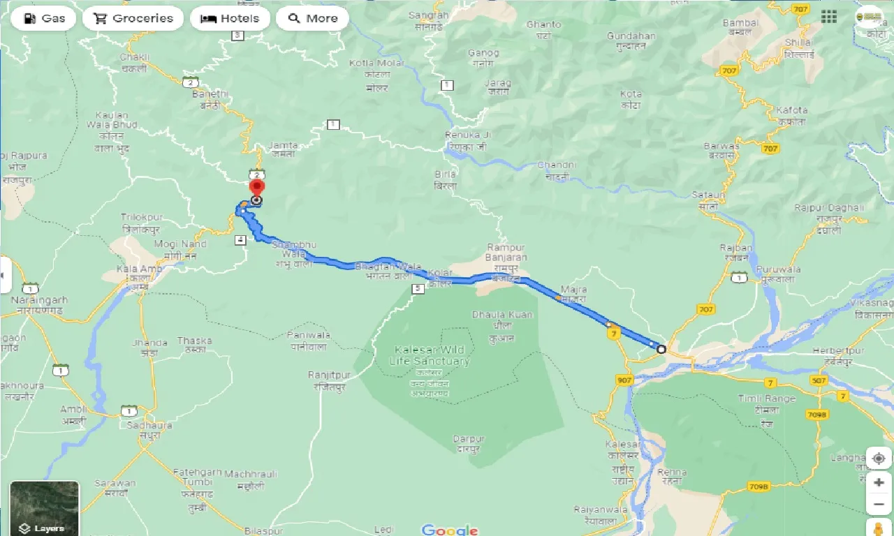 paonta-sahib-to-nahan-one-way