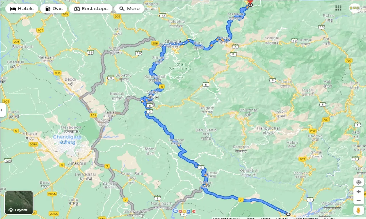 paonta-sahib-to-narkanda-one-way
